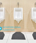 Six Pack Urinal Mats For Men Grippy Non Slip Floor Pads For Busy Commercial Restrooms Ultra Absorbent And Waterproof Gray