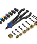 15 Inch Hand Rivet Nut Setter Kit With 79 Piece High Leverage Rivet Nut Tool Set, Includes Metric And SAE Mandrels And Nuts