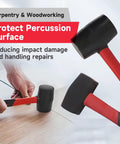 Six-Piece Rubber Mallet Hammer Set With Dead-Blow, Sledge, Stoning, Ball Peen And Claw, used in carpentry and woodworking