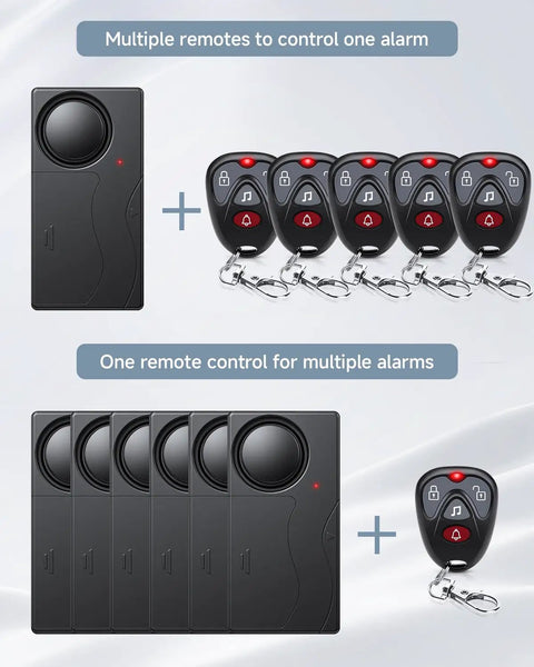 110dB Vibration Car Alarm With 10 Level Sensitivity Adjustable Wireless Remote Anti Theft Device For Car Truck RV Motorcycle And E Bike Loud Security Alarm To Deter Thieves And Protect Your Ride, multiple remotes set
