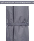 Close-up of gray fabric detail on Patio Umbrella Cover With Rod For 7 To 11 Foot And 15 Foot Double Sided Umbrellas Built Tough.