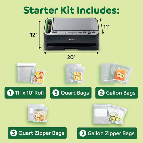 Heavy Duty 2 In 1 Vacuum Sealer Machine With Automatic Bag Detection And Starter Kit Keeps Your Grub Legit Fresh Blocks Freezer Burn Meal Prep Essential Zero Waste Kitchen Game Changer
