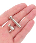 Close-up of screws from Six Piece Picture Frame Hardware Kit With Silver Iron And Carbon Steel Screws For Easy Setup And Solid Frame Support