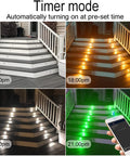 20 Pack WiFi RGBW Deck Light Kit With Remote, Voice Control, Alexa And Google Assistant on timer setting for stairs