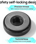 Self-locking knurled nut from 2-Pack 5/8-11 Angle Grinder Flange Nuts Kit Heavy Duty Carbon Steel Self Lock Knurled Arbor Nuts For Tool Free Locking Replacement Parts For 4-1/2, 5, 7, 9 Inch Grinders