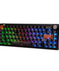Wireless Mechanical Gaming Keyboard With Rotary Dial Knob And 8000mAh Battery Delivering Thocky Gasket Mount Typing Feel With Buttery Smooth Action for gaming setup.
