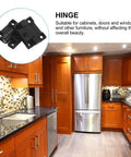 90 Degree Adjustable Torque Friction Door Hinge For Cabinets And Closets installed in modern kitchen cabinetry.