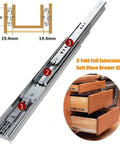Beefy Soft Close Full Extension Drawer Slides With Ball Bearings Side Mount 650mm 26 Inch 2 Pack for kitchen cabinets