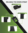 Rock Solid 0.75X48 Inch Cam Buckle Tie Down Straps secure your rig with snug tension; features a durable cam buckle and thick braided strap.