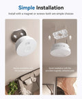 10 Year Battery Smoke Alarm With Photoelectric Sensor, UL217 10th Listed, Low Battery Alert, GS525A, Easy Install Fire Detector For Home Safety, 1 Pack installed on wall with screws and magnetic pad