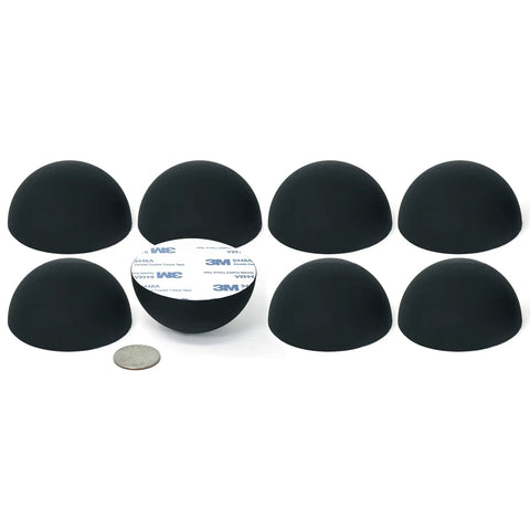 Eight Pack 2.5 Inch Platinum Silicone Speaker Isolation Pads with adhesive non-skid anti-vibration mounts for audio gear.