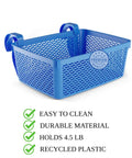 Two Pack XL Poolside Storage Baskets For Above Ground Pools Blue Easy Access Organizer Keeps Toys Goggles Drinks Neat And Within Reach Universal Fit For Most Frame Pools Up To 2.6 Inches Diameter Made In Europe