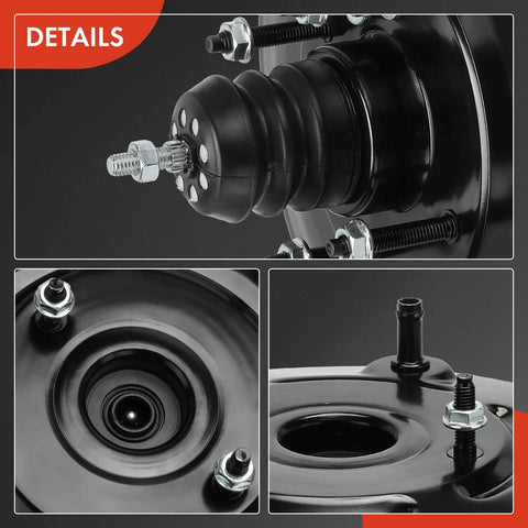 Street Legit Heavy Duty Vacuum Brake Booster For Honda Accord Civic Crv Direct Swap close-up detail of diaphragm and fittings