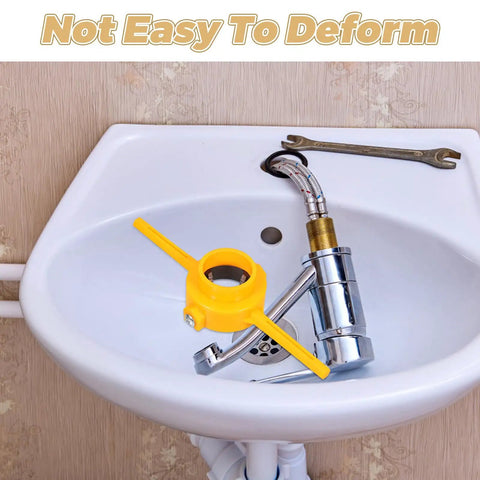 Manual Pipe Threading Tool Set For Home Plumbing Die Threader With Dies Quick And Easy Tubing Threading For PVC And Copper DIY Home Repair Kit Random Color yellow pipe threader on bathroom sink