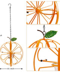 Oriole Bird Feeder For Outdoors Jelly And Oranges Glass And Powder Coated Metal Hanging Feeder With Clear Jelly Cup shown in orange.