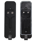 Front and back view of Black Video Doorbell Back Plate Replacement Part With Hooks, Easy Install Back Plate Kit