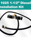 Diesel Installation Kit With A 1.5 Inch Fill Line For Gravity Fueled Auxiliary Fuel Tank, Bolt On For Ford, Chevy/GMC, And Dodge Diesel Trucks From 1999 To 2024, Part Number 11025.