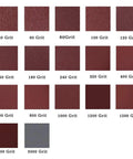 Upgrade Your Workspace With These High Performance Sandpaper Discs That Include 25 Pieces Of 2 Inch Sander Pads. Made From Durable Aluminum Oxide For Grinding And Polishing Metal Or Wood, This Set Covers P40 To P2000 Grit Levels Perfectly For Any: Color swatches of 25 sandpaper grits from P40 to P3000.