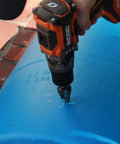 Versatile Step Drill Bit For RainPal SDB125 With Seven Eighths Inch, One And One Sixteenth Inch, And One And A Quarter Inch Steps in use