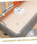 Heavy Duty Peel And Stick Caster Wheels 8 Pack Steel Rolling Casters installation view with screws and mounting base on furniture.