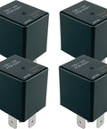 Beefy 12V 40A 5-Pin SPDT Relay Pack Four Pack For Automotive Systems 12VDC Power Relay Compatible With HID Lighting ABS EPS AC Fixes No Start And Dim Headlights