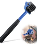 Grinding Wheel Dresser And Restorer Tool for Bench Grinders with black and blue handle, shown in use for wheel maintenance.