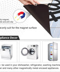 Hand peeling back Happy Camper On Wood Magnetic Cover For Refrigerator Front Door And Dishwasher Totally Ultra Strong PVC Coated Magnetic Panel overview