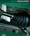 Close-up of Audi Front CV Axle Shaft Assembly For Quattro AWD 2012-2018, heavy-duty materials with precise installation shown