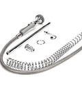 B 0133 LB Pre Rinse Spring Action With Riser Hose And Spray Valve For Busy Commercial Kitchens And Food Service Stations Durable OEM Replacement Part For Reliable Performance And Easy Installation, chrome hose kit