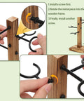 Steps for assembling Colorful Glass Plant Terrarium Propagation Stations With Wooden Stand Glass Vase