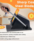 Person using All In One Circle Cutter And Button Paper Cutter For DIY Badges, 2.39 Inch Circle Punch with sharp cast steel blades
