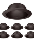 6 Inch Recessed Light Trim With Rosewood Decor And Detachable Ring For Halo Juno Remodel Housings Step Baffle, Pack Of 6