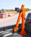 Heavy-Duty Pickup Truck Crane with 2200 Lb Load Capacity and 12V Electric Winch mounted on a truck bed.