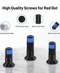 Red Dot Sight Screw Kit For M4 Mounts, 9 Pieces, 6Mm Diameter, 9.8Mm 11.3Mm 12.8Mm Lengths, Stainless Steel, Blue Thread Locker