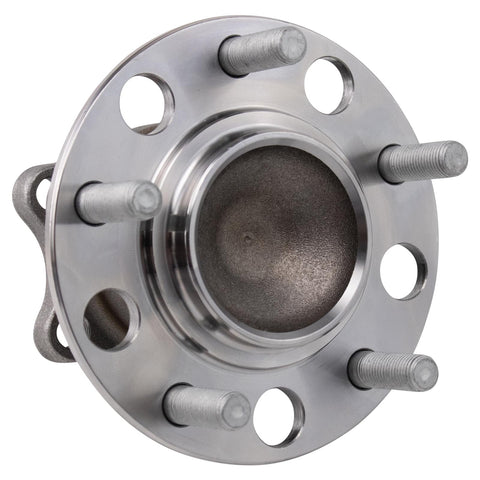 Two Piece Rear Wheel Bearing And Hub Assembly Set For Mitsubishi Lancer 2008 To 2017 And Outlander 2011 To 2012 Outlander Sport Rear Driver And Passenger Side Kit image showing wheel hub close-up