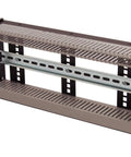 4U Rackmount Low Profile DIN Rail Panel, 3.78 Inch Depth, heavy duty 14 gauge steel, fits standard 19 inch 2 post or 4 post racks