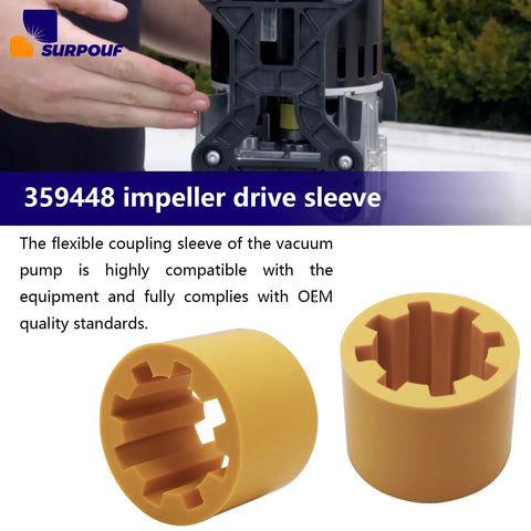 Power Systems Impeller Drive Sleeve 359448 For Kohler Engines 4EF 4EFCD 5E 5ECD 6EF 6EFCD 7.3E 7.3ECD Durable Plastic Sleeve Protects Coupling And Reduces Wear In Operation