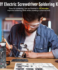 Person using Handheld Soldering Practice Kit With Rechargeable Electric Screwdriver Build Your Own Soldering Tool Includes 2 Bits