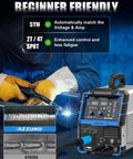 8 In 1 All In One Multiprocess MIG Welder For Home Shops 110V And 220V Dual Voltage With Aluminum MIG Spool Gun Ready shown in use by welder
