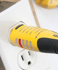 Two In One Non Contact Voltage Detector And GFCI Outlet Circuit Analyzer with 360 Degree Visual And Audible Alerts in use