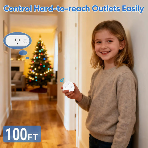 Child holding remote for No Fuss Wireless Sink Top Garbage Disposal Switch Kit With On Off Remote And 5S 10S Timer