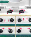 Close-up of adjustable hinges for Soft Close Toilet Seat With Universal Smooth Drop Action For Your Everyday Bathroom Setup.