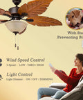 Universal Ceiling Fan Remote Control Replacement With Wall Mount For Plug And Play 3/4 Speed AC Fans Light Dimmer displayed