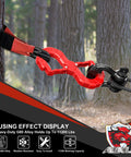 Red 3/8 Inch Tow Hook And Winch Shackle For Off Road Recovery 33000 Lbs G80 Heavy Duty in forest setup