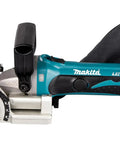 Killer 18V Cordless Biscuit Jointer design features an ergonomic handle and anti-kickback guard for precision woodworking cuts.