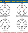 How To Measure Your Hub Bolt Pattern for 4-Lug, 5-Lug, 6-Lug, and 8-Lug configurations in trailer parts.