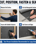 Badass Mass Loaded Vinyl Soundproofing Roll Rock Solid MLV Barrier wall and floor noise blocker installation guide steps.