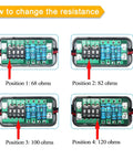 Diagram showing resistance settings on Honda VCM Muzzler Harness Disable Kit With VCM Replacement for Acura 2013 and up models.