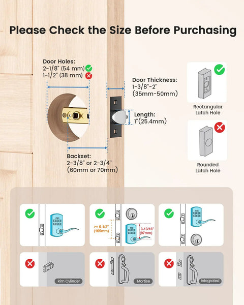 Heavy Duty Zinc Alloy Keypad Smart Door Lock With Backlit Keyless Digital Entry Handle Silent Mode Battery Alert Lock Up Tight Front Door Security No Sweat Setup