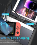 Tesla USB Hub For Model Y Juniper 2025 2026 And Model 3 Highland 2024 2025 with devices connected and fast charging display